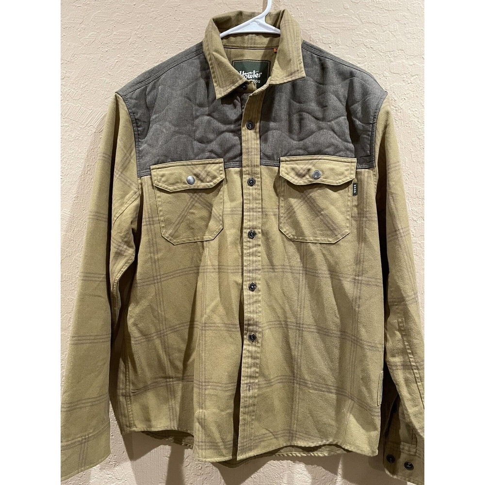New Howler Brothers Quintana Flannel Brown Shirt Jacket Medium Quilted